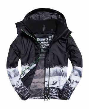 Superdry Black Edition SD-Windcheater Férfi Kabát Fekete | TIMUG0957